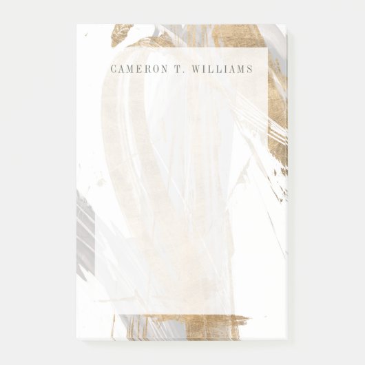 名前の追加 |金ゴールドとグレー ポストイット (正面)