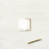 名前の追加 |金ゴールド熱帯産ピネアップル ポストイット (デスク上)