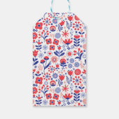名前の追加 |青と珊瑚の花柄 ギフトタグ (裏面)
