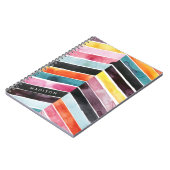 名前の追加 |鮮やかな水彩シェブロンI ノートブック (左側)