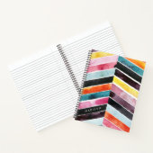 名前の追加 |鮮やかな水彩シェブロンI ノートブック (内部)