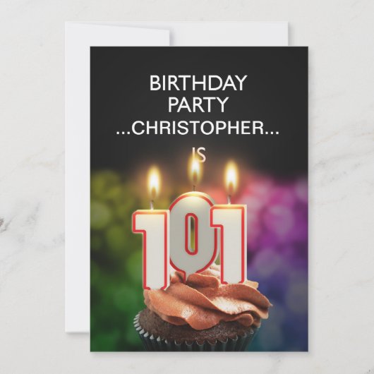 名前の追加, 101st誕生日パーティーへの招待 招待状 (正面)