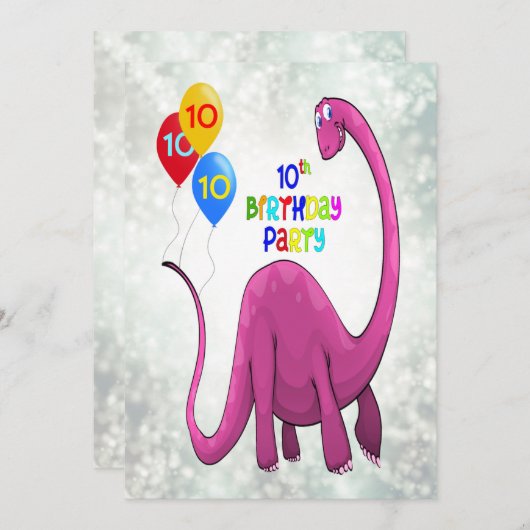 名前の追加, 10th Birthday Party 招待状 (正面/裏面)