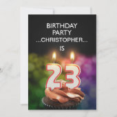 名前の追加, 23rd誕生日パーティーへの招待 招待状 (正面)
