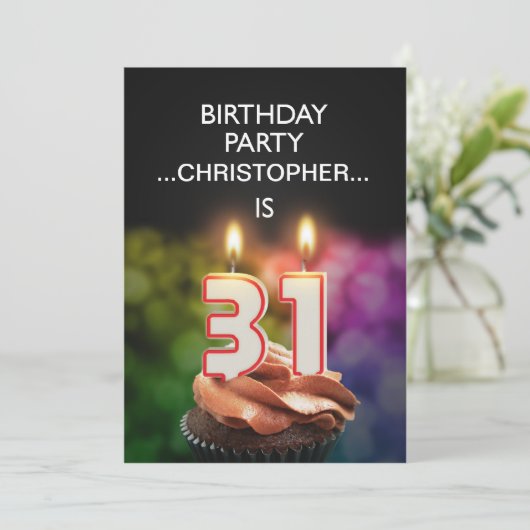 名前の追加, 31番目の誕生日パーティーへの招待 招待状 (スタンド正面)