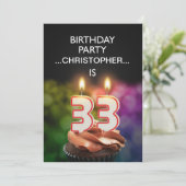 名前の追加, 33rd誕生日パーティーへの招待 招待状 (スタンド正面)