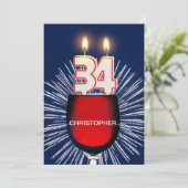 名前の追加, 34th誕生日パーティー招待,ワイン 招待状 (スタンド正面)