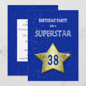 名前の追加， 38th Birthday Party 招待状 (正面/裏面)