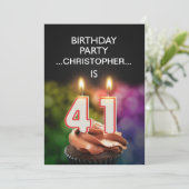 名前の追加, 41番目の誕生日パーティーの招待 招待状 (スタンド正面)