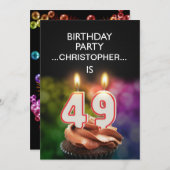 名前の追加, 49th Birthday party Invitation 招待状 (正面/裏面)