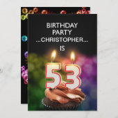 名前の追加, 53rd誕生日パーティーへの招待 招待状 (正面/裏面)