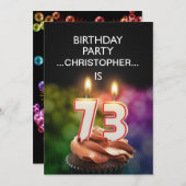 名前の追加, 73rd誕生日パーティーへの招待 招待状 (正面/裏面)