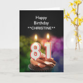 名前の追加, 81st誕生日カード カード (黄色い花)