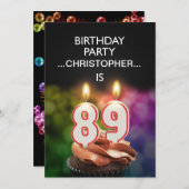 名前の追加, 89th Birthday party Invitation 招待状 (正面/裏面)