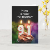 名前の追加, 91st誕生日カード カード (黄色い花)