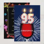 名前の追加, 95th誕生日パーティー招待,ワイン 招待状 (正面/裏面)