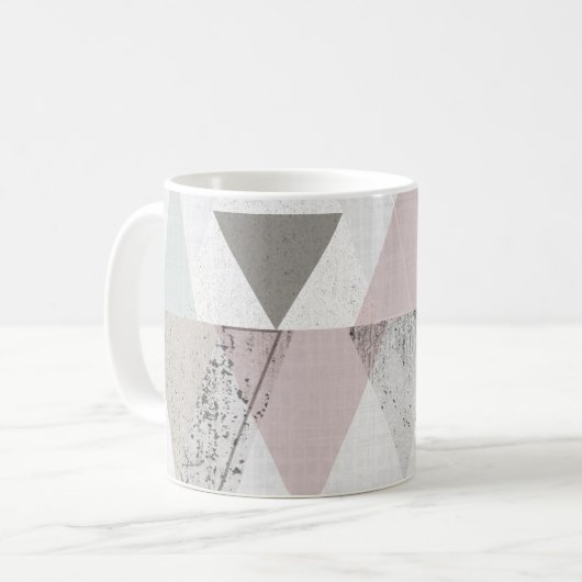 名前の追加 | Amuse II |幾何学的モダン コーヒーマグカップ (正面左)