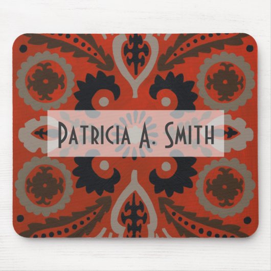 名前の追加 | Cinnabar Suzani II マウスパッド (正面)