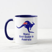 名前の追加, Daddy 最高の Australia, Blue Kangarooフラグ マグカップ (左)