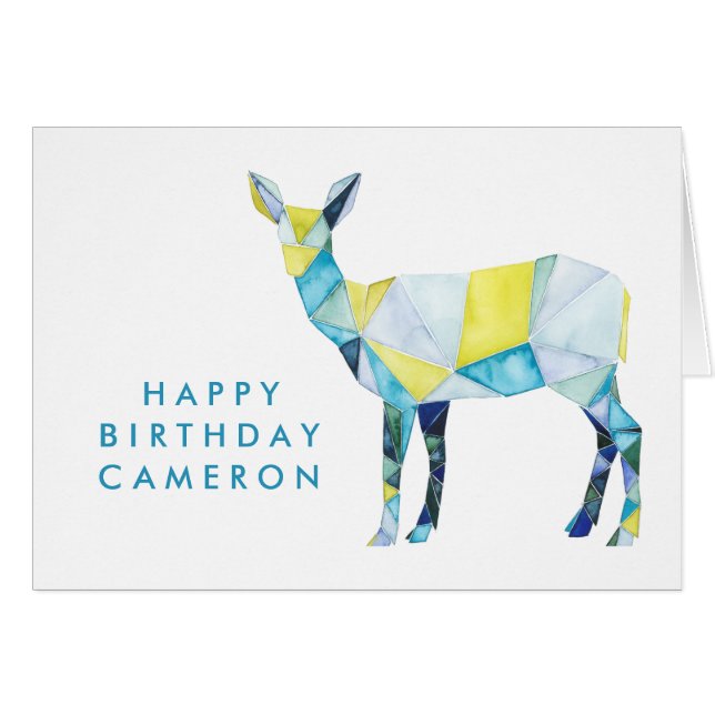 名前の追加 | Geometric Deer Animal (正面横)