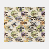 名前の追加(German Shepherd) フリースブランケット (正面(横))