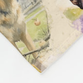 名前の追加(German Shepherd) フリースブランケット (角)