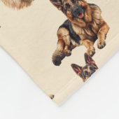 名前の追加(German Shepherd) フリースブランケット (角)