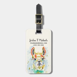 名前の追加   Hifi Llama -ポートレート ラゲッジタグ