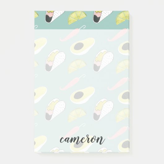 名前の追加 | Let's Taco About Love |タコエレメ ポストイット (正面)