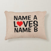 名前の追加 – Name Lovesハート名 アクセントクッション (正面)