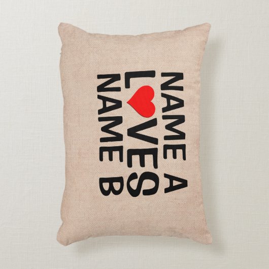 名前の追加 – Name Lovesハート名 アクセントクッション (正面(垂直))