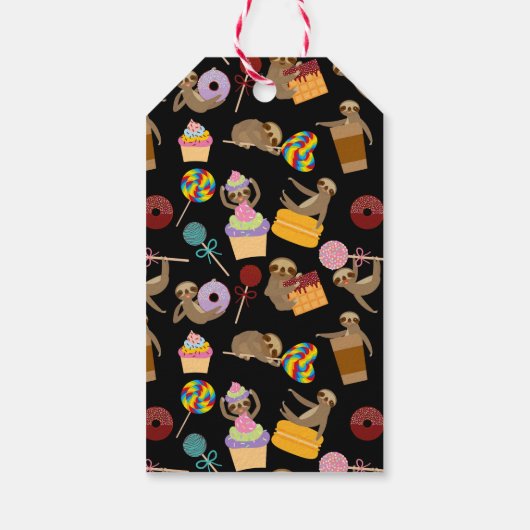 名前の追加 | Sloth Sweet Treets Pattern ギフトタグ (裏面)