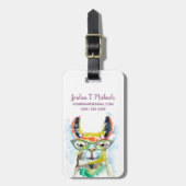 名前の追加 | Smarty-Pants Llama ラゲッジタグ (正面縦)