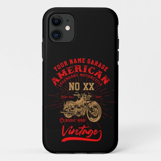 名前の追加American Regendal Motorcycle Case-Mate iPhoneケース (裏面)