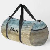 名前の追加Blue Brown Landscape自然抽象芸術 ダッフルバッグ (右コーナー)