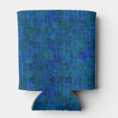 名前の追加Blue Green抽象デザイン 缶クーラー (裏面)