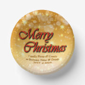 名前の追加Christmas 20xxに一致する文字の編集 ペーパーボウル (正面)