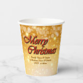 名前の追加Christmas 20xxに一致する文字の編集 紙コップ (正面)