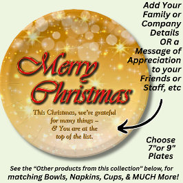 名前の追加Christmas 20xx 7"に一致する文字の編集 ペーパープレート