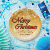 名前の追加Christmas 20xx 9"に一致する文字の編集 ペーパープレート (パーティー)