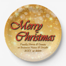 名前の追加Christmas 20xx 9"に一致する文字の編集 ペーパープレート