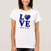 名前の追加Edit文字- Blue Love Australian Flag Tシャツ (正面)