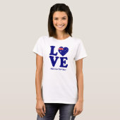 名前の追加Edit文字- Blue Love Australian Flag Tシャツ (正面フル)