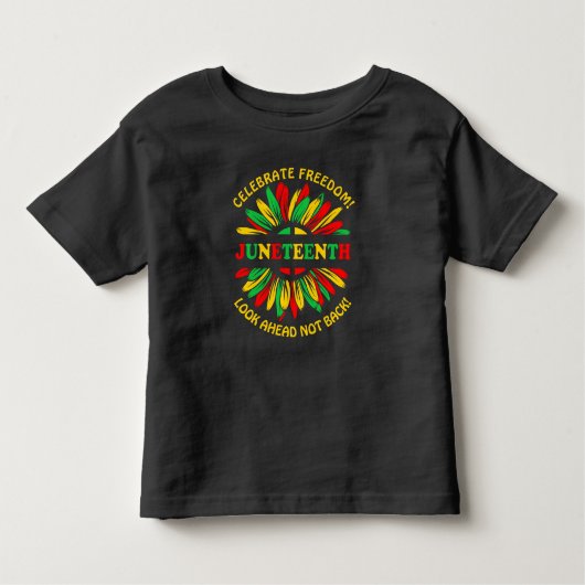 名前の追加Edit文字Junechoch Sunflower & Slogans トドラーTシャツ (正面)