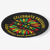 名前の追加Edit文字Junechoch Sunflower & Slogans ペーパープレート (アングル)