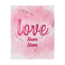 名前の追加LOVE単語クラウドピンクバレンタインデー