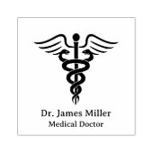 名前の追加Medical Symbol Doctorナース カスタム ラバースタンプ (インプリント)