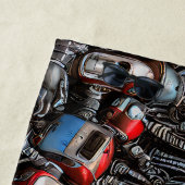 名前の追加Old Robot Junkyard Rusty グランジ ビーチタオル (インサイチュ)