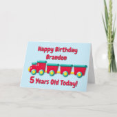 名前の追加Personalize Train Child Boy's カード (正面)