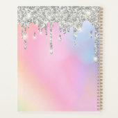 名前の追加Script Silverグリッタードライカスタムプ プランナー手帳 (裏面)